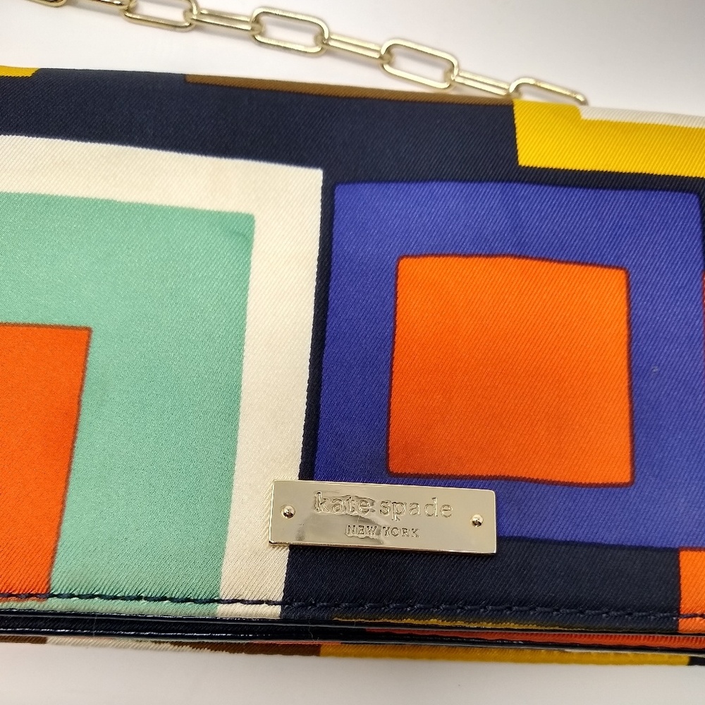 SOLD Kate Spade | geometric chain wallet purse - Picture 2 of 6